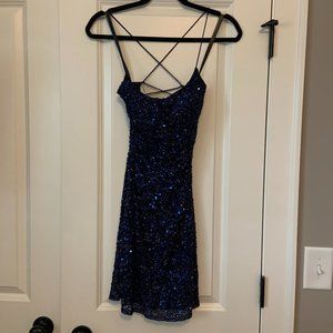 Primavera Beaded Mini Homecoming Dress